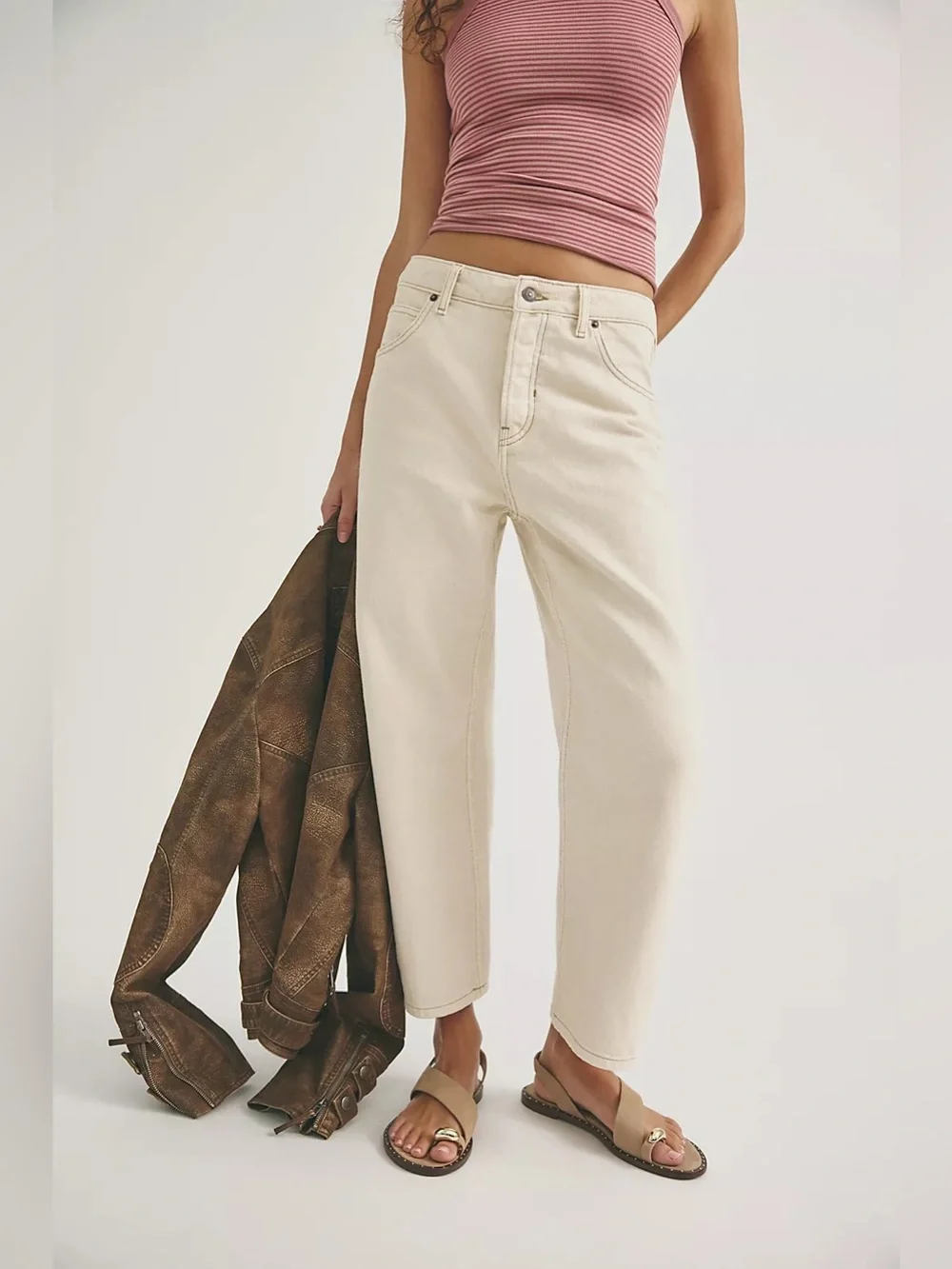 Like New Free People We The Free Deep Trance Dropped Boyfriend Barrel Jeans